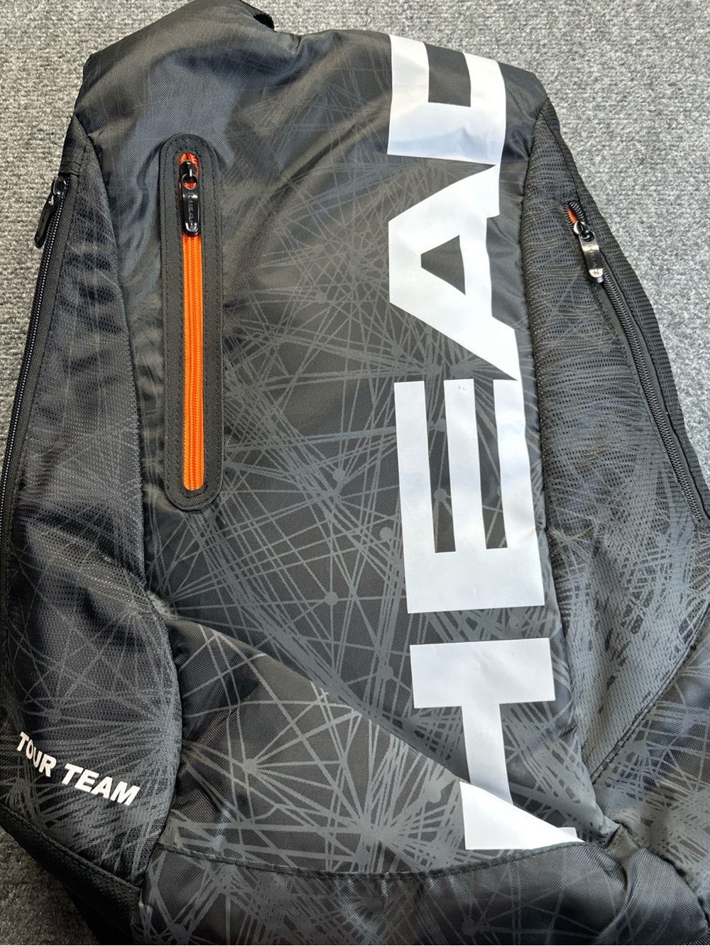 HEAD Tour Team backpack Black Orange Gray new with tags